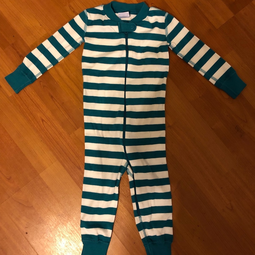 Hanna Andersson zip-up striped pajamas